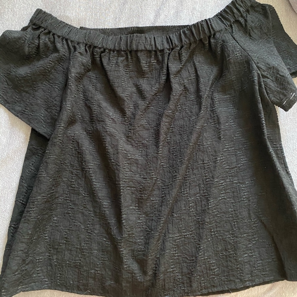 Cute black off the shoulder top